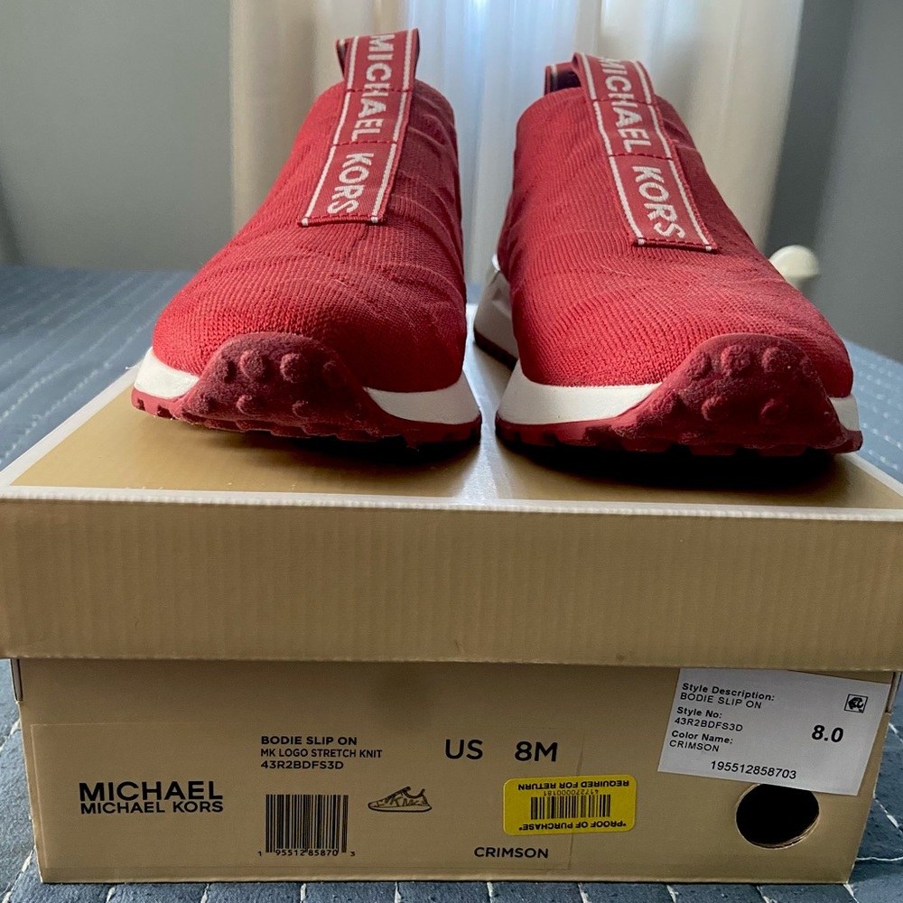 Michael Kors Women's Bodie Slip-On Sneakers in Crimson